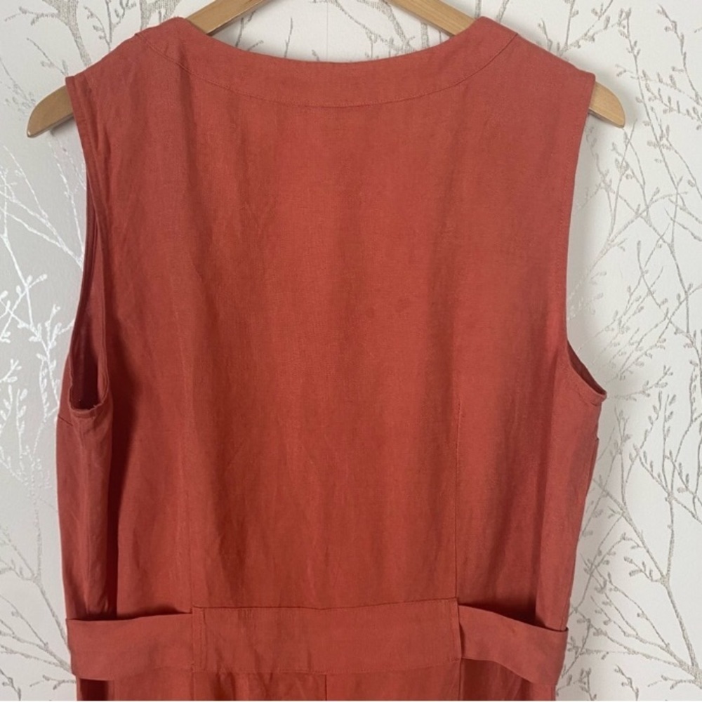 08 A New Day Rustic Red Jumpsuit Belted Chic - Picture 3 of 16